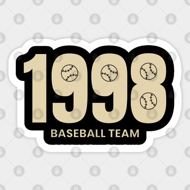baseball team est 1998 Sticker by ALSPREYID